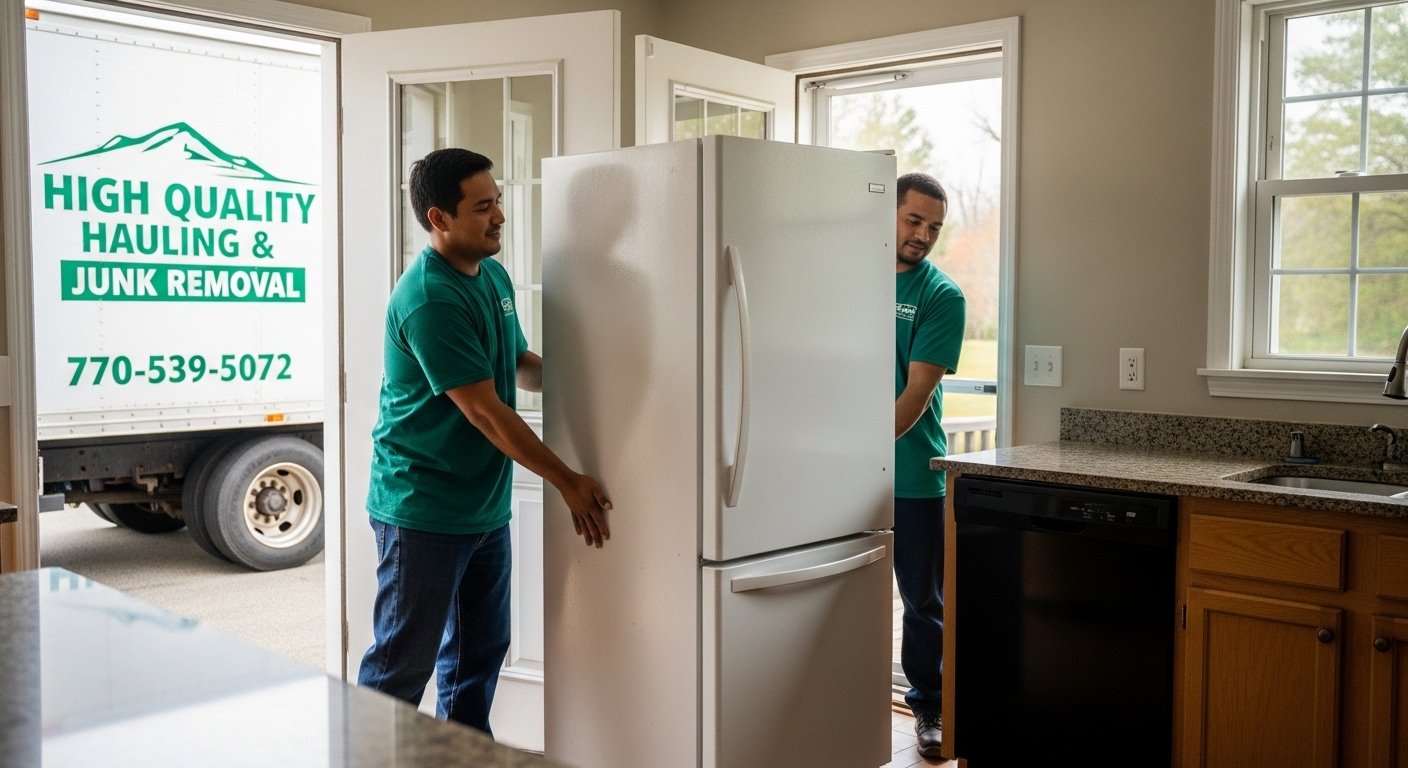 Appliance haul-away can be combined with move-in and move-out cleanup