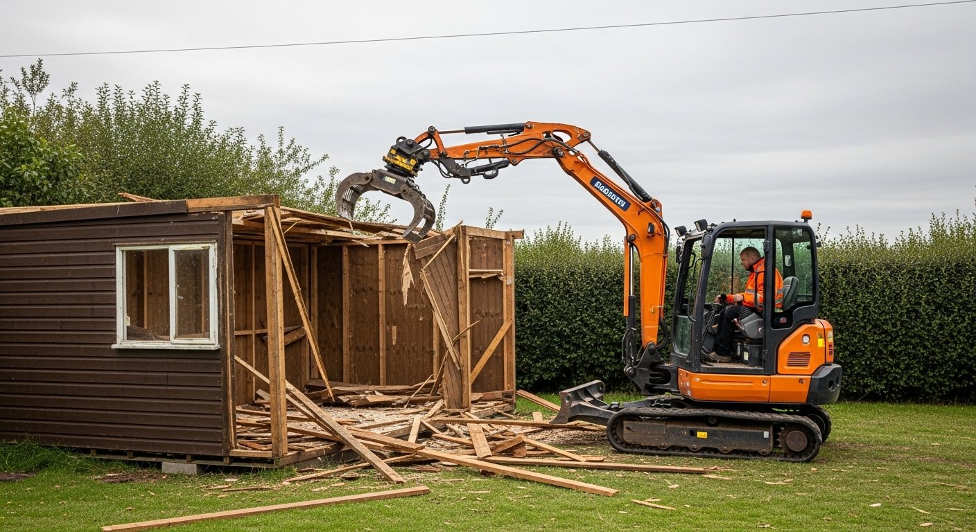 After debris removal, the work area is safer and easier to use
