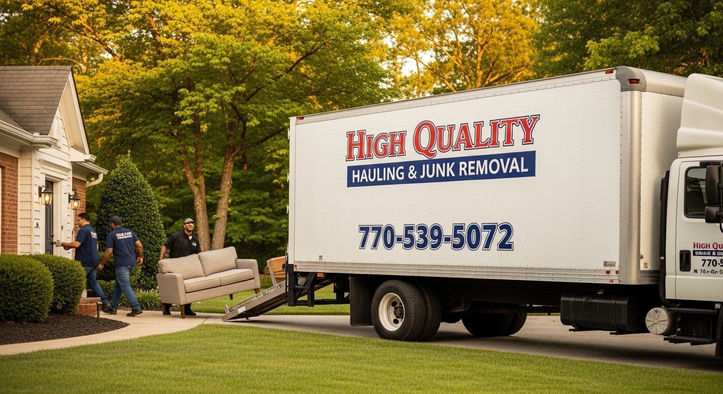 Bulky furniture removal is easier when the crew handles the lifting