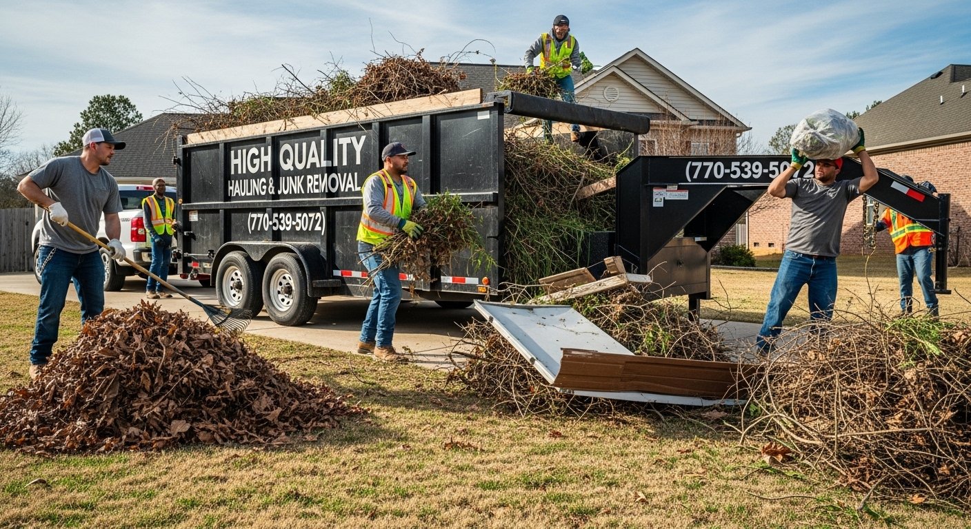 Junk removal truck illustration