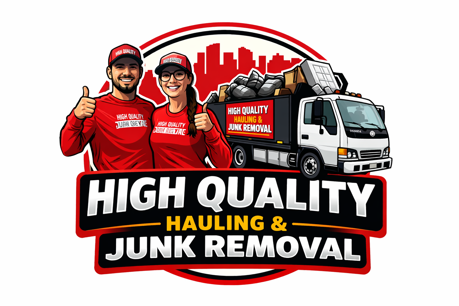 High Quality Hauling and Junk Removal logo
