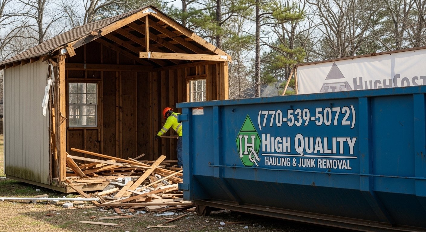 Shed removal illustration